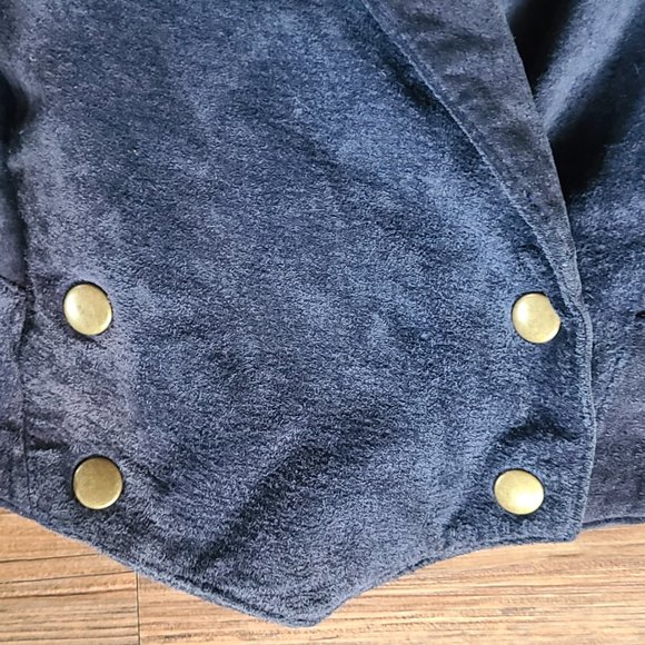 Vintage blue leather western fringe tasseled jacket womens small/medium - Picture 5 of 8